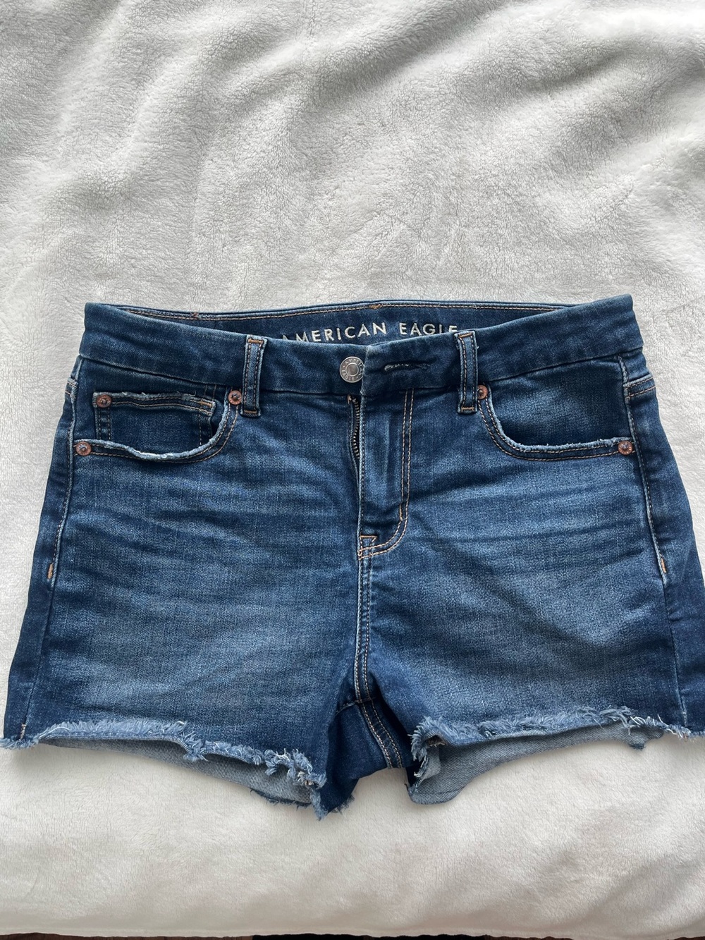 Blue Denim Cutoff Jean Shorts (slim fit)